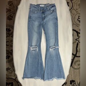 Buckle Youth Bell Bottom Distressed Jeans